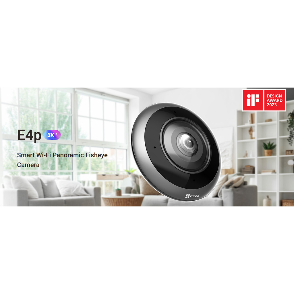 EZVIZ E4P 6MP Smart Wi-Fi Panoramic Fisheye Camera พร้อมดีไซน์ทันสมัย คมชัดไร้จุดบอด 360° - รูปที่ 2