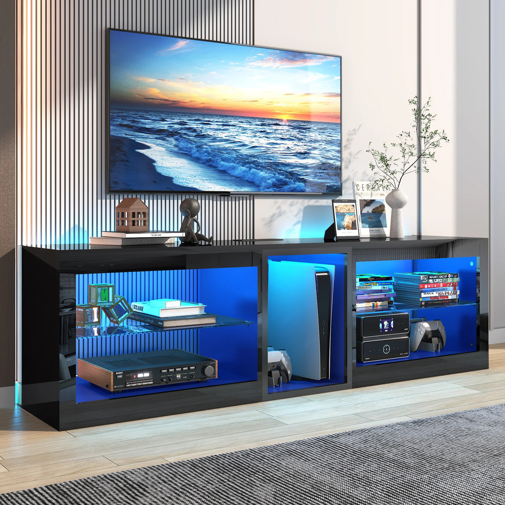 Storage Tv Stand สําหรับทีวีสูงสุด 70 นิ้ว Tv Stand Dresser พร้อมลิ้นชัก Tv & Media คอนโซลตารางเฟอร์