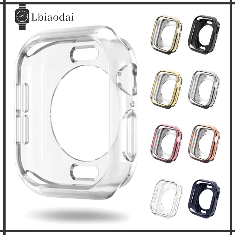TPU กรณีปกอ่อน for Apple Watch Series 11 10 46 มม. 42 มม ซิลิโคนโดยไม่มีฟิล์มป้องกันหน้าจอ อุปกรณ์เสริมกันชน