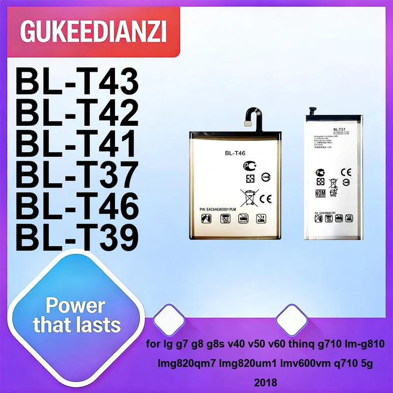 แบตเตอรี่ BL-T42 BL-T37 BL-T43 สําหรับ LG G7 G8 g8s V40 V50 V60 Thinq G710 LM-G810 lmg820qm7 lmg820u