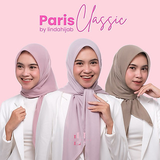 LINDAHIJAB - Paris Classic Anti Letoy Tidak Berbulu / Segiempat Paris Jadul