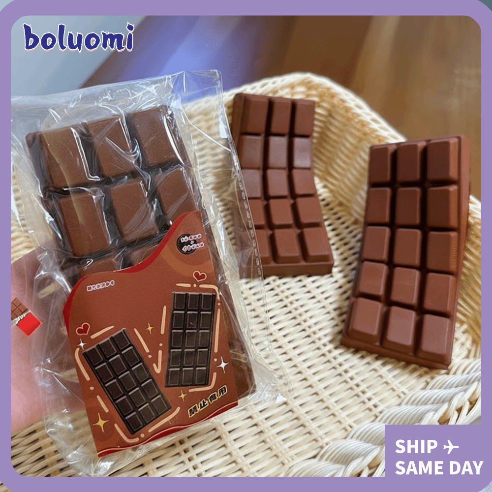 BOLUMI ของเล่นบีบช็อคโกแลต, อาหารจําลองช้า Rebound อาหาร Squishy ของเล่น, มือผ่อนคลาย PU ความเครียดบรรเทา Fidget ของเล่นของขวัญ