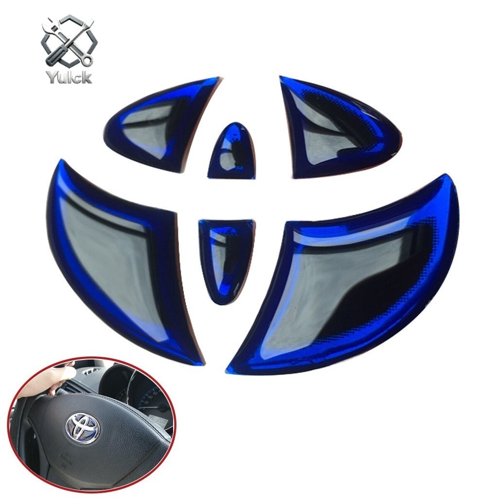 1/2/3 pcs สติกเกอร์โลโก้ 3D สําหรับติดตกแต่งพวงมาลัยรถยนต์ Toyota เหมาะกับด้านหน้าหรือด้านหลัง