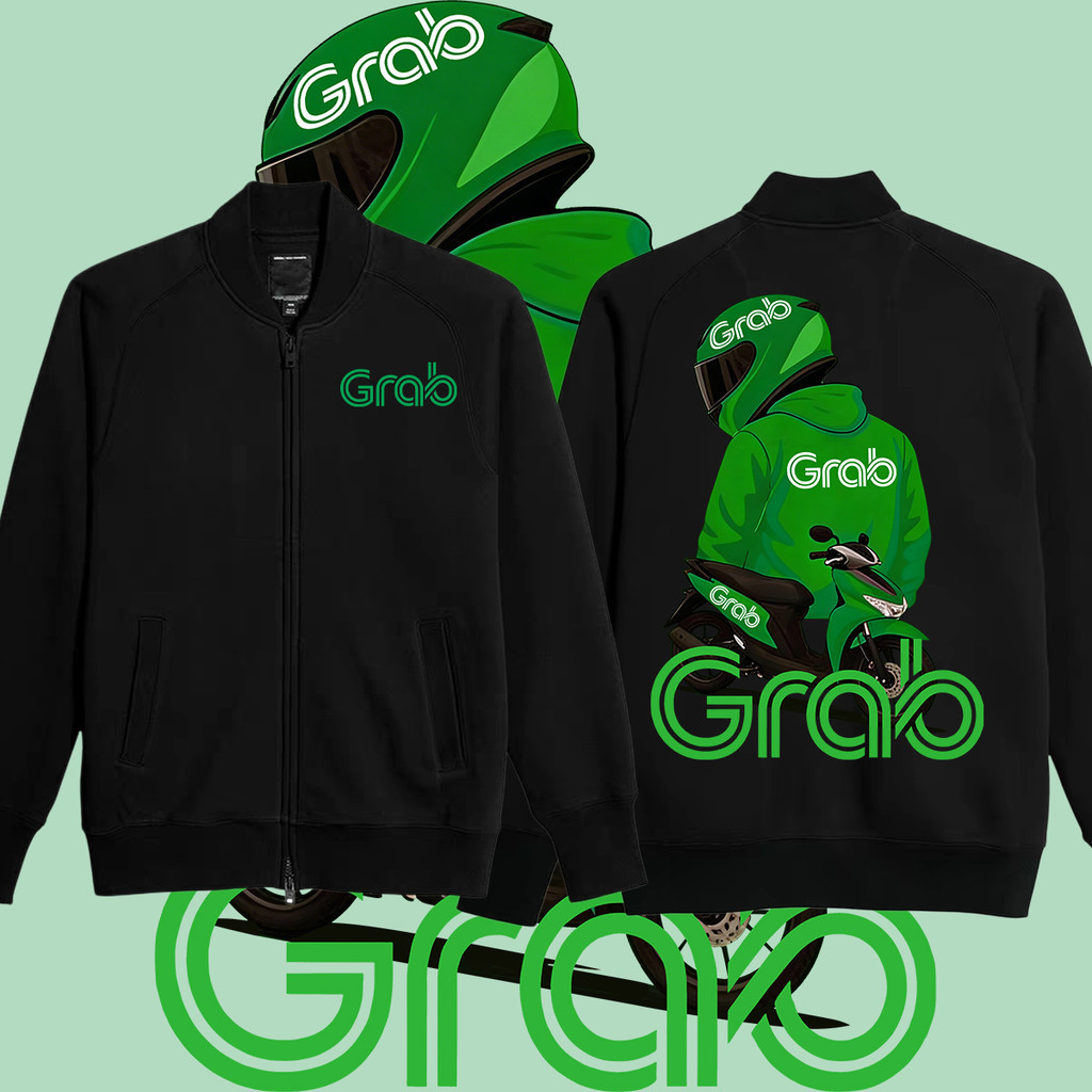 👕Grab Team Hoodie Jacket   Zip-Up Sweatshirt | เสื้อฮู้ดมีซิป Grab งานผ้านุ่ม ใส่ขับรถหรือเที่ยวก็เท่ m-3xl