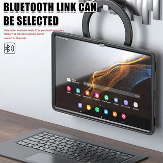 SAMSUNG 360° หมุนมือ ขาตั้งกันกระแทก สําหรับ Galaxy Tab S10 Ultra/S10 Lite/S10 FE/S9 Ultra/S8 Ultra/S10+/S9 FE+/S9+/S8+/S7 FE/S7 FE/S7+, Tab A11 Plus/A9+/S5e/S6 Lite
