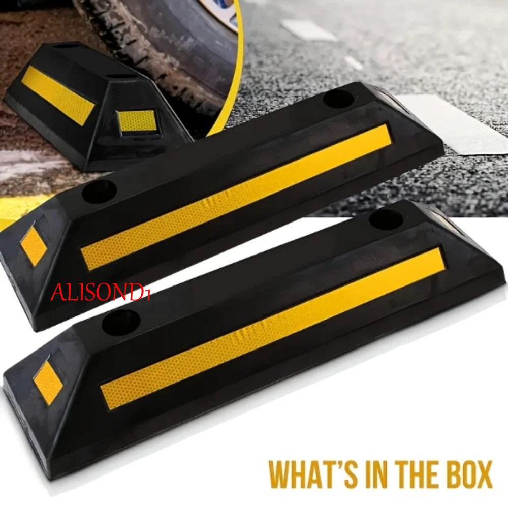 ALISOND1 ล้อหยุด, ยาง Heavy Duty Parking Stopper, Aid Safety Stopper ออกแบบความปลอดภัยจํากัดหยุด Uni