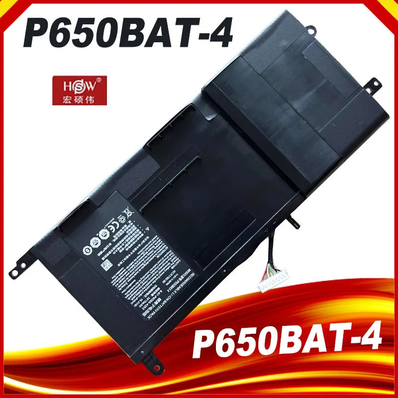 14.8V 3915mAh P650BAT-4 P6MBAT-4 6-87-P650S-4252 แบตเตอรี่แล็ปท็อปสําหรับ CLEVO P650SG P655RA P670RG