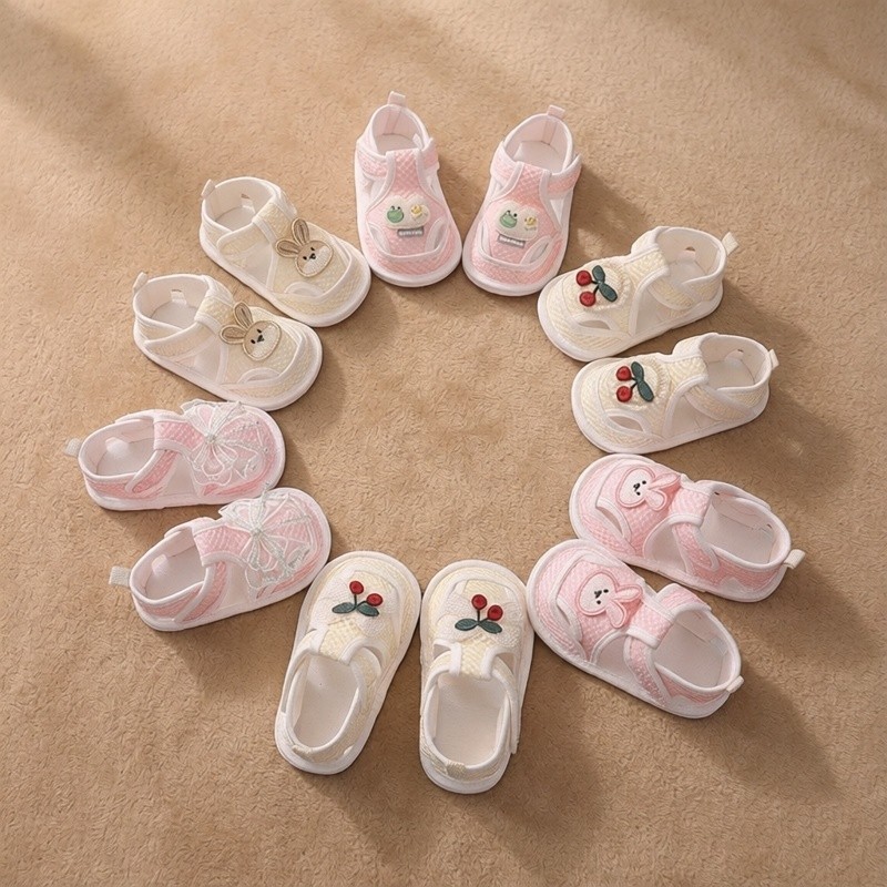 รองเท้าแตะผ้าเด็ก 0-3-9-December เด็ก Soft Sole Anti-drop ฤดูร้อนรองเท้าทารกแรกเกิดทารกแรกเกิดรองเท้