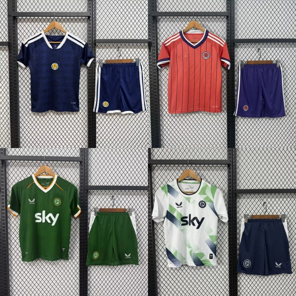2026 Scotland Ireland National Team Jersey Kids Home / Away Football Shirt Set #266186