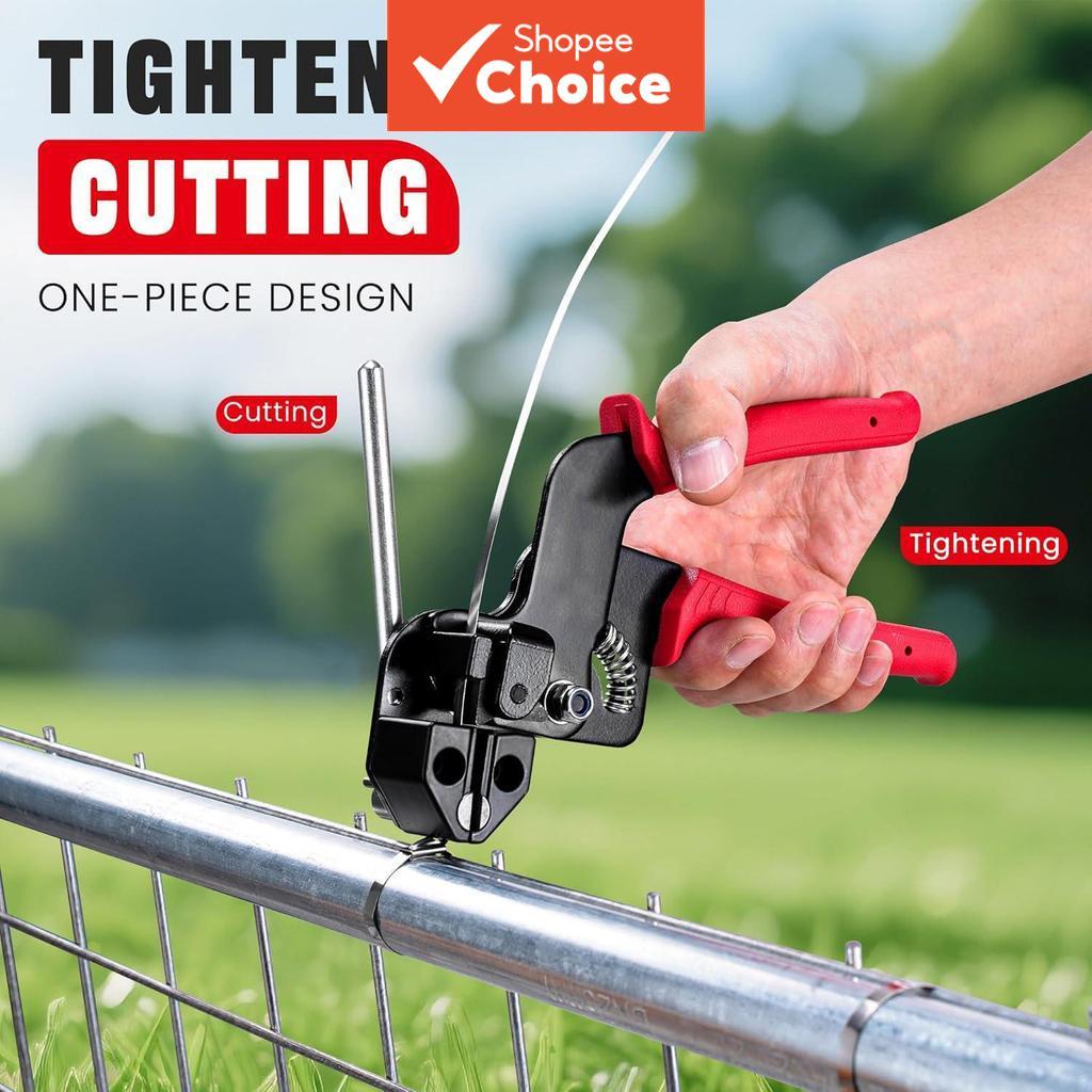 Heavy Duty Metal Zip Tie เครื่องมือ Fastens และตัดสายผูกสแตนเลสสําหรับรั้วกลางแจ้งท่อไอเสียและการจัดการสายเคเบิล 1 ชิ้น