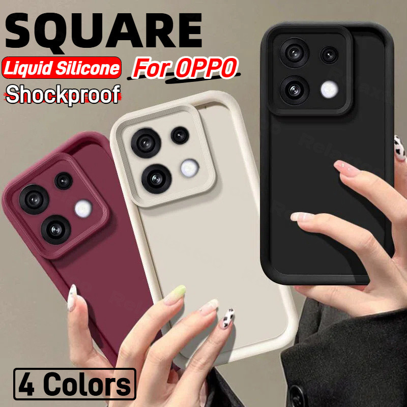 สําหรับ OPPO Reno16 Pro 16F 5G สําหรับ OPPO Reno 16 Pro F 16Pro 16F Reno16Pro Reno16F 5G 2026 แฟชั่นสแควร์ซิลิโคนเหลวกรณีโทรศัพท์กันกระแทกป้องกันกลับปลอกปก