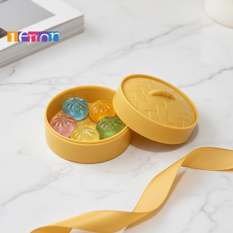 [Lemon] ชุดของเล่นสกุชชี่คลายเครียด 5 ชิ้นเกี๊ยวขนาดเล็กพร้อมหม้อนึ่งสําหรับผ่อนคลายใหม่