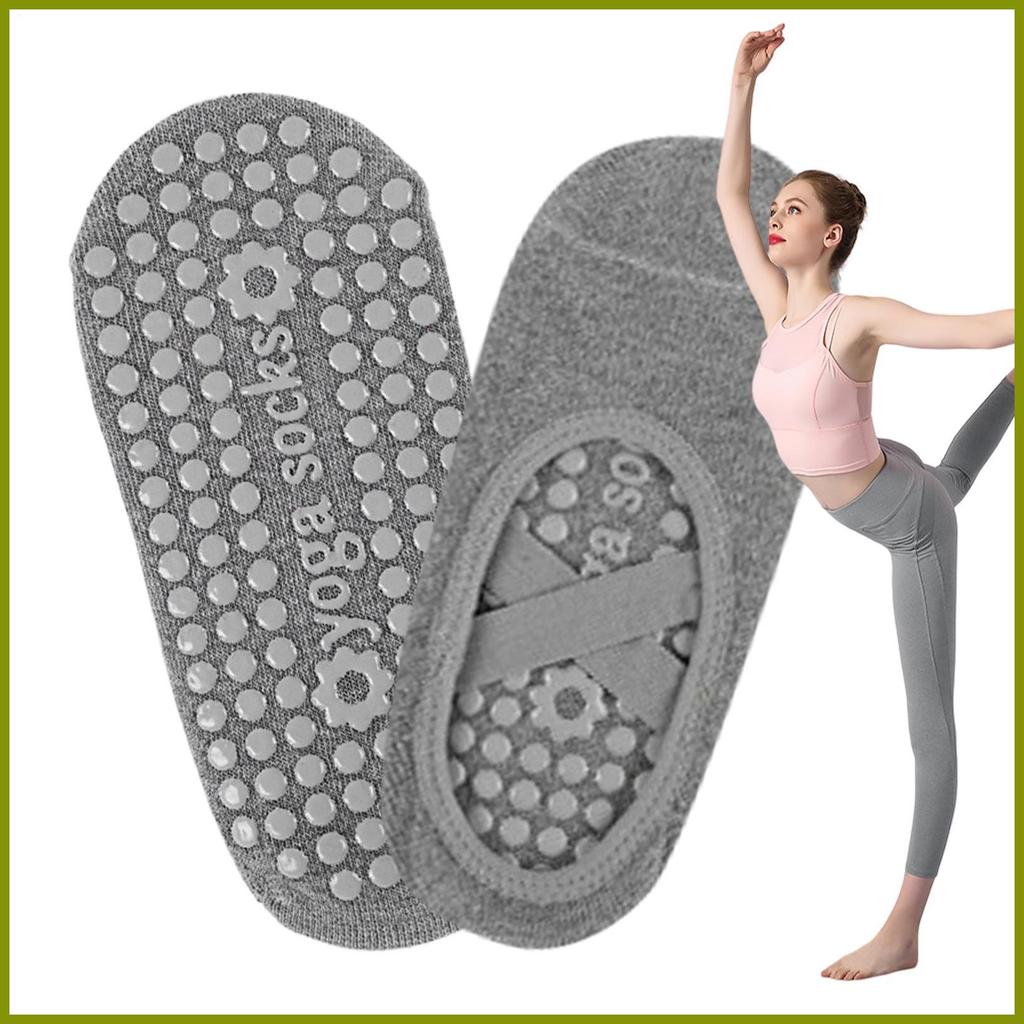 โยคะ Barre ถุงเท้า Anti Skid Pilates Elastic Grip ถุงเท้า Anti Skid Pilates Grip ถุงเท้าสายรัดจับสํา