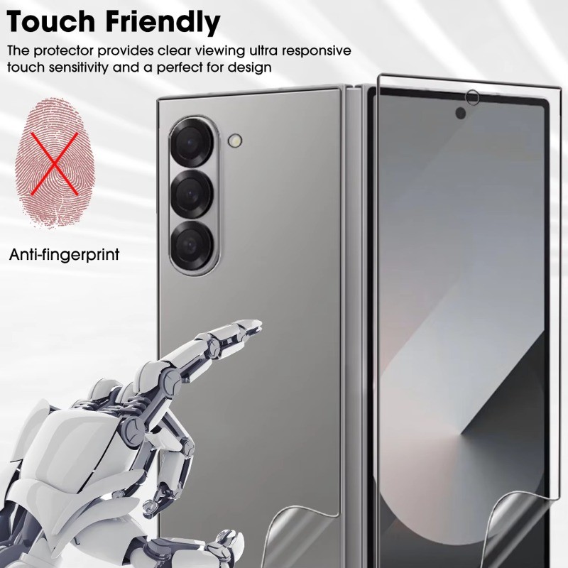 3 in 1 โทรศัพท์พับได้ Oil-Proof Screen Protector สําหรับ รูปที่ 2