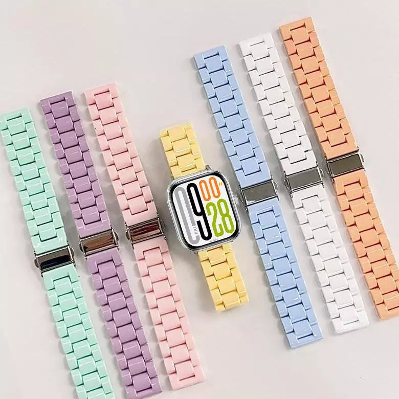 Candy สีเรซิ่นสําหรับ GOOJODOQ FB058 FB059 FB060 สมาร์ทวอท์ช GOOJODOQ สมาร์ทวอท์ช FB045 FB047 เปลี่ยนผู้หญิง Man สายรัดข้อมือ
