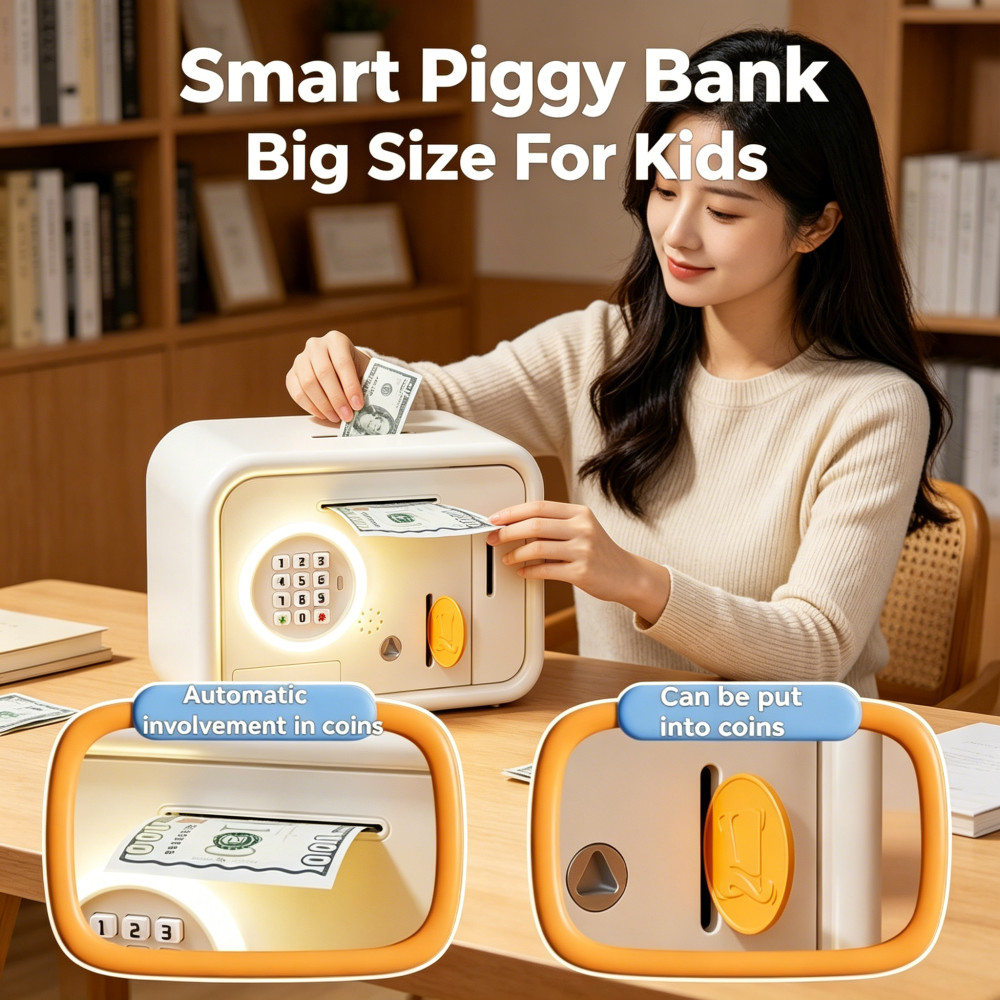 Hadiah Tubung duit Anak Box Saving BIG Kid Digital Piggy Bank Smart