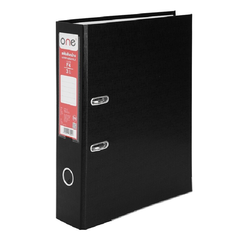แฟ้มสันกว้าง F4 สัน 3 นิ้ว ดำ (แพ็ค6เล่ม) ตราม้า H-104