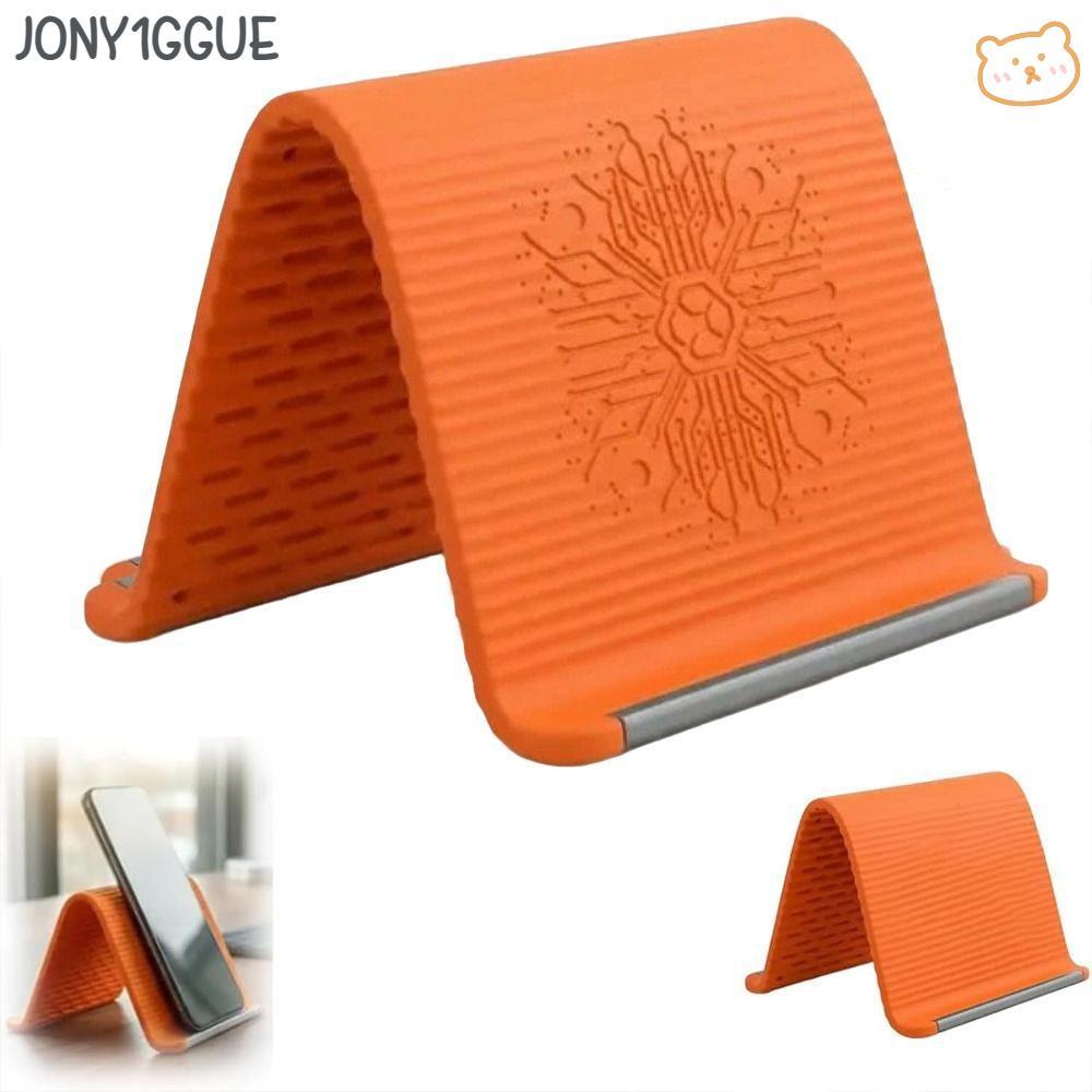 JONY1GGUE ที่วางโทรศัพท์ซิลิโคนแบบพับได้, ขาตั้งซิลิโคนปรับรูปร่างได้ยืดหยุ่นแบบพกพาโค้งงอได้, ที่วางโทรศัพท์แบบปรับอเนกประสงค์กันลื่นตั้งโต๊ะ