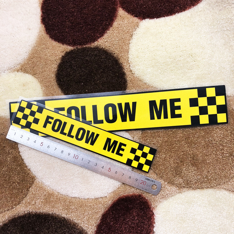 Follow me Air Fan Sticker สติ๊กเกอร์ติดรถยนต์ Garland Friends Club ที่ไม่ซ้ํากันหน้าต่างด้านหลัง Fol