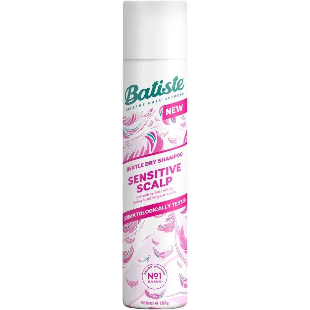Batiste Sensitive Scalp Lightly Scented Dry Shampoo, Dermatrological Tested, Kind to Scalp, No Rinse