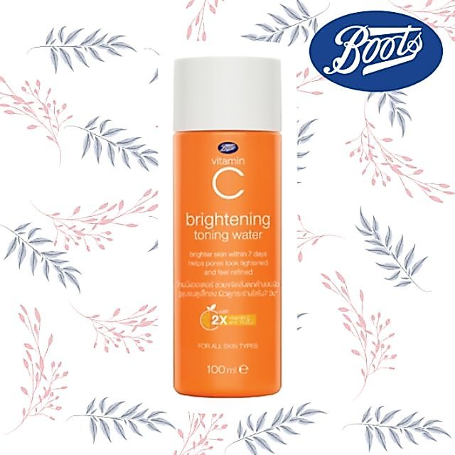 Boots Vitamin C Toning Water 100 ml. 🔥ถูกที่สุด🔥 พร้อมส่ง สูตรใหม่ บู๊ทส์ วิตามิน ซี Toner โทนเนอร์