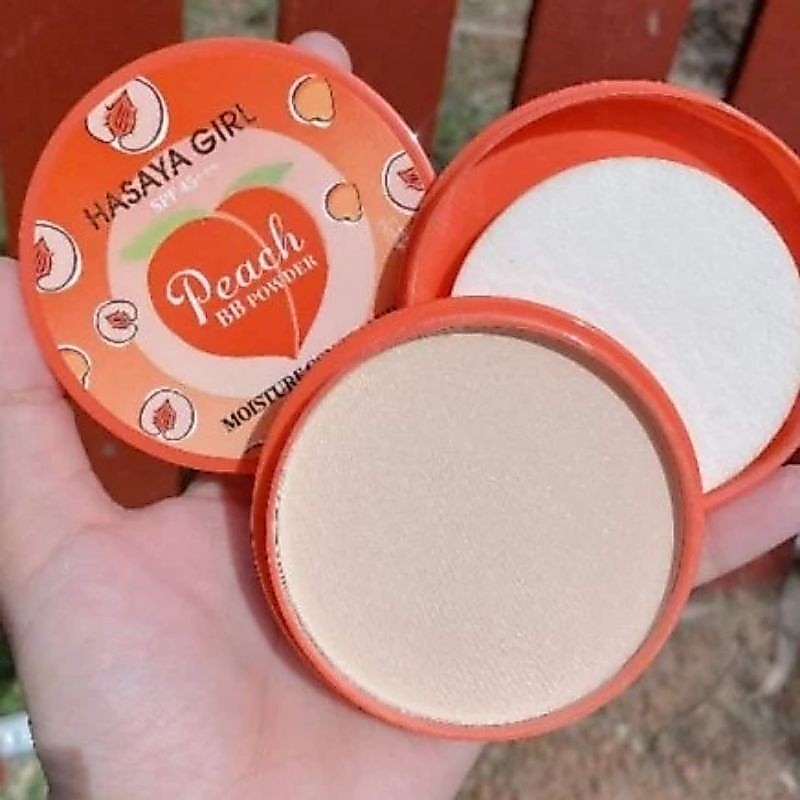 แป้งลูกพีช PEACH H6081 แป้งพัฟผสมรองพื้น กันน้ำ ไม่เทาระหว่าง​วัน บางเบาคุมมัน แพคเกจสุดน่ารัก คุมมัน ปกปิด หน้าไม่เยิ้ม