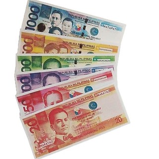 28 piece Philippine Peso Play Money 1pack FAKE BILLS TOY