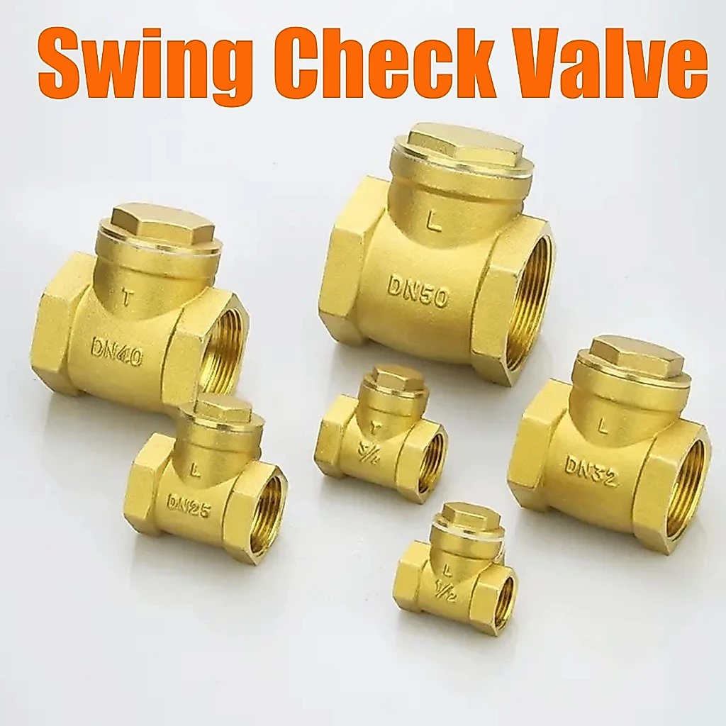 สวิง เช็ควาล์ว เช็ค วาล์ว ทองเหลือง วาล์วกันย้อน แบบแนวราบ Swing Check Valve 1/2 -1.5 นิ้ว