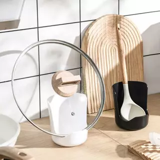 [DreamNest] ที่วางไม้พายเซรามิกกันลื่นสไตล์ครีมทนความร้อนMinimalistฝาหม้อRaสําหรับเคาน์เตอร์ครัวในบ้าน (th)