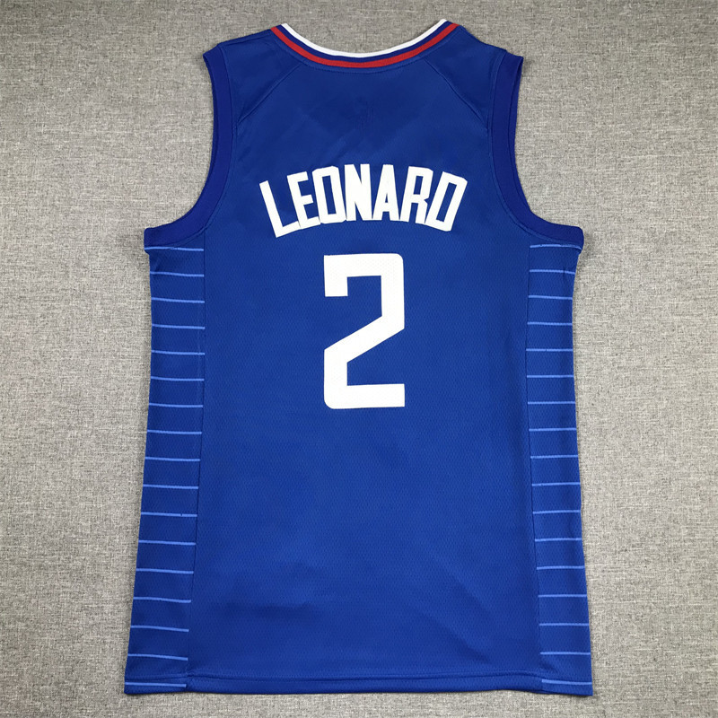 อเมริกันเสื้อ Clipper 2 Leonard ปักบาสเกตบอลสวม Leonard embroidered jersey