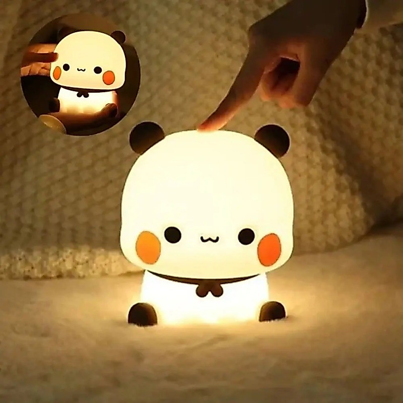 Crayon Shinchan Night Light ซิลิโคนน่ารัก BUBU Light Up 2 ชั้นโต๊ะข้างเตียง Touch Night โคมไฟเด็กทารกตกแต่งห้อง