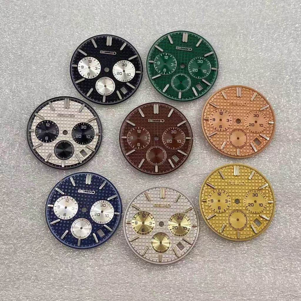 [Dial Accessories 5] 31.8mm Dial Green Luminous VK63 Quartz Movement Watch Modification Accessories