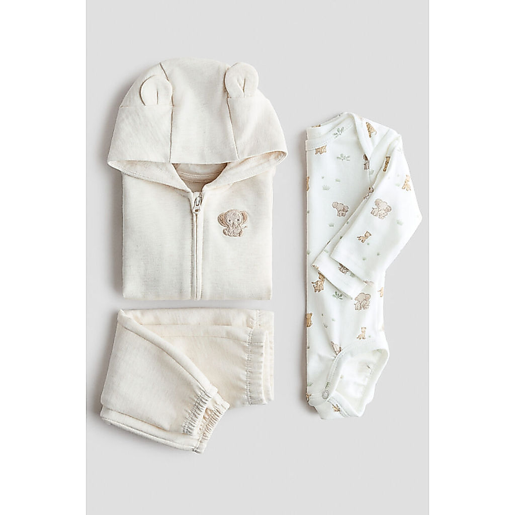 H&M(เอชแอนด์เอ็ม) ชุดผ้าคอตตอน 3 ตัว Infants 3-piece cotton set 1214220_7