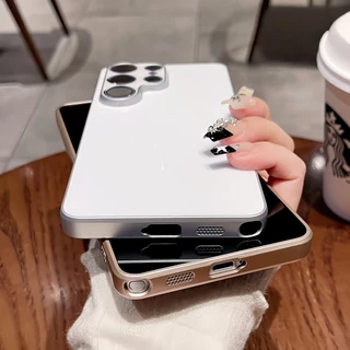 Gloss Frosted แผงด้านหลังแม่เหล็กกล้องสําหรับ Samsung Galaxy S26 Ultra S25 PLUS S24 กรณี Enclosed Anti-fall กันกระแทกปกหลัง