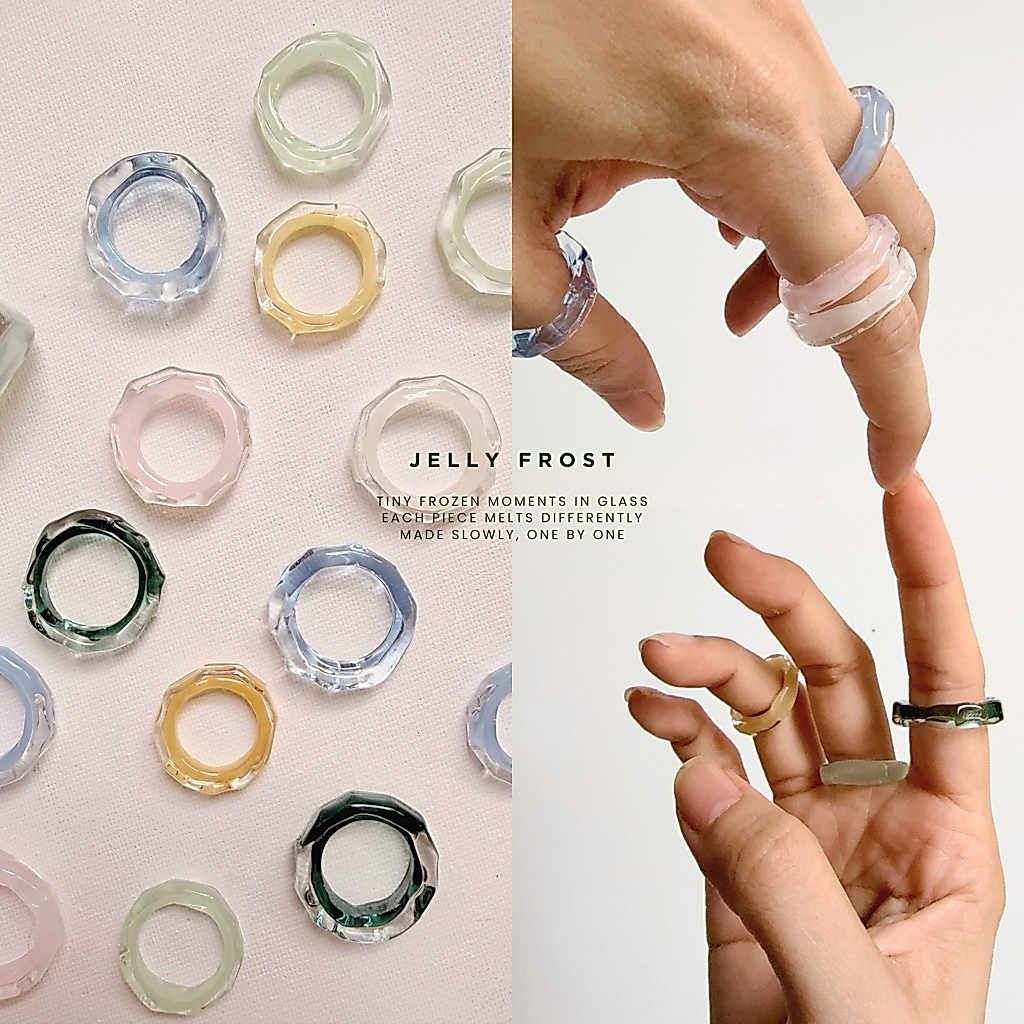 แหวนแก้ว รุ่น Jelly frost แบรนด์ Lily.Joy