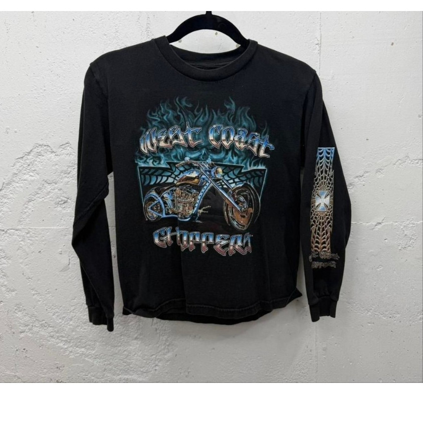 2026Youth West Coast Chopper แขนยาว Spider Web Sleeve อินเทรนด์ผ้าฝ้าย 100%