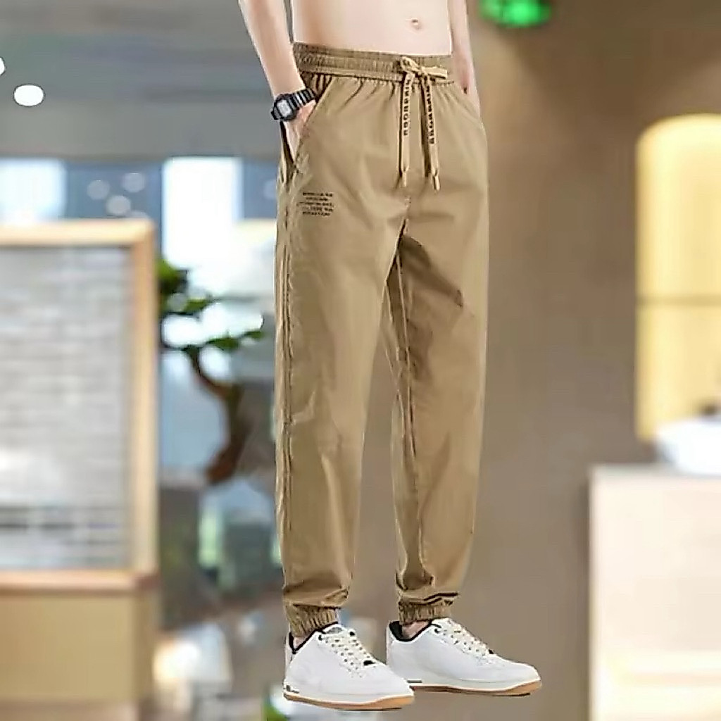【Fashion】กางเกงทำงานชาย สไตล์สตรีท ผ้าการ์ดได้ ใส่สบาย