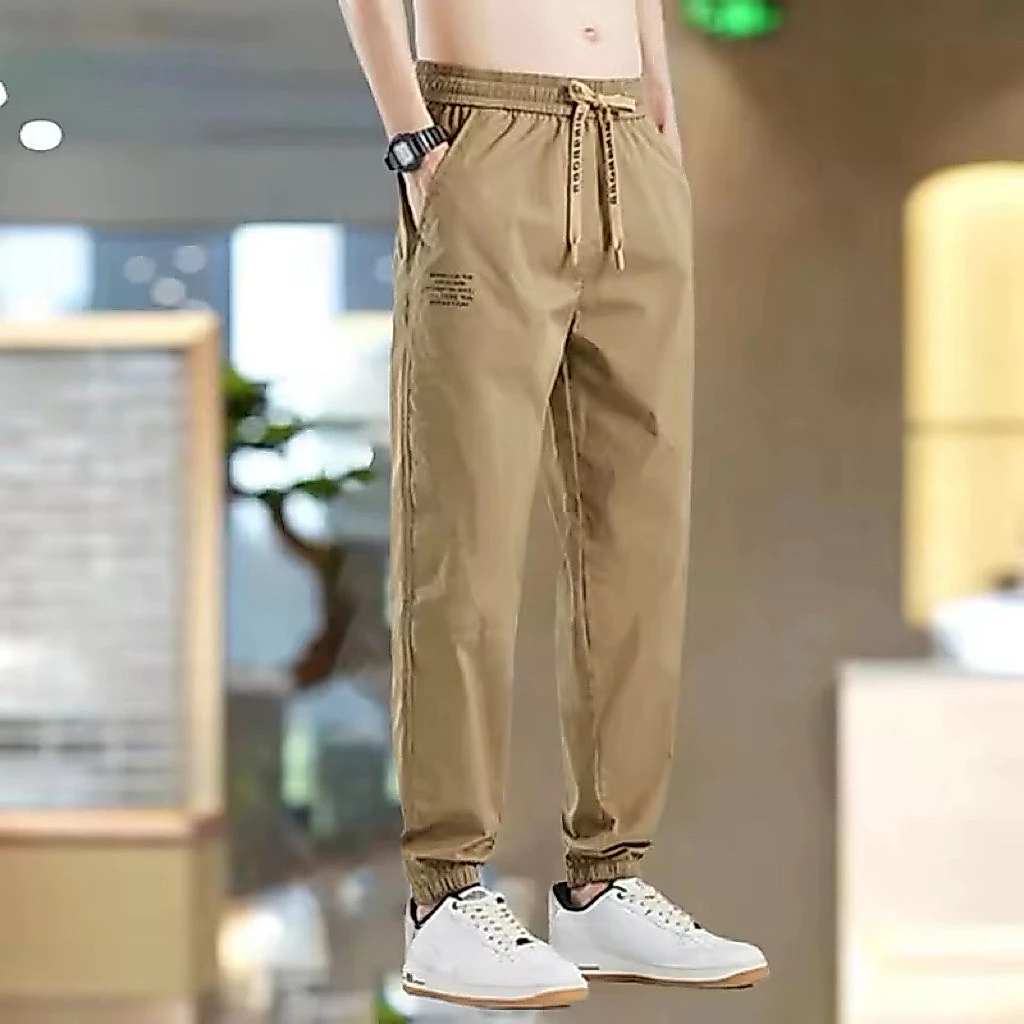 【Fashion】กางเกงทำงานชาย สไตล์สตรีท ผ้าการ์ดได้ ใส่สบาย