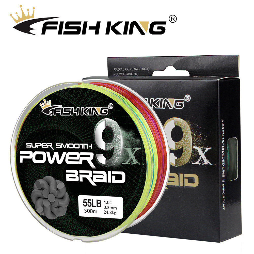 ~~ FTK สายตกปลา Nine สายถักถัก 9 Strands Strong Horse Line สาย PE 100 เมตร 300 เมตร 500 เมตร 3z