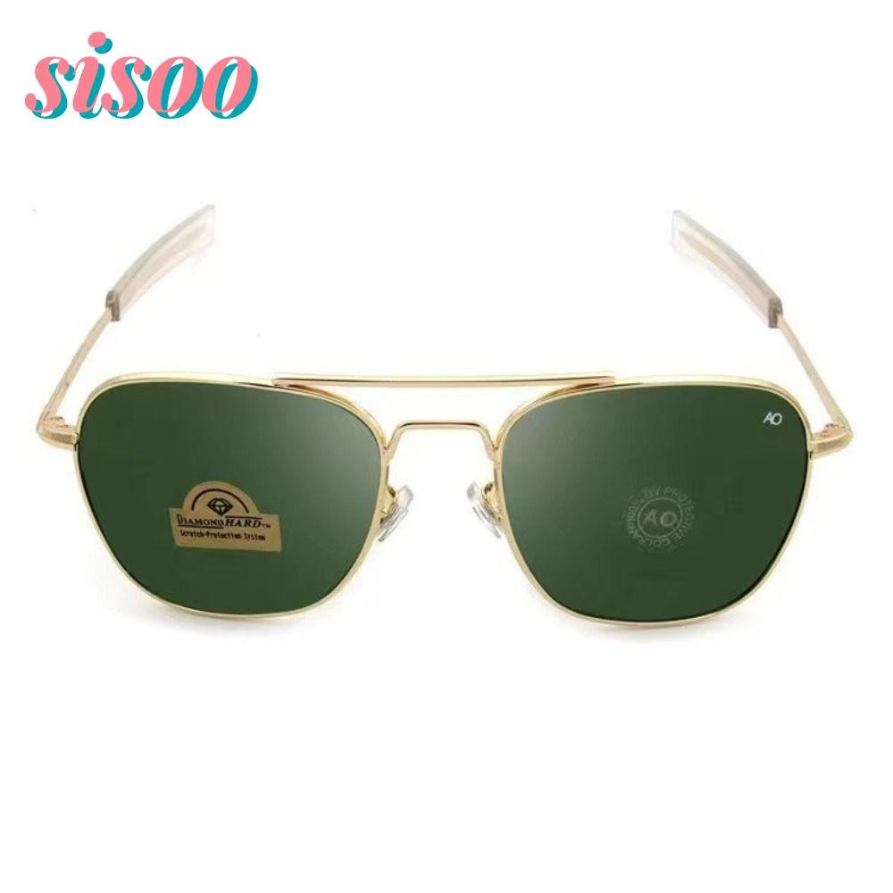 แว่นกันแดด SISOO AO Pilot ในสไตล์ Vintage Look พร้อมเลนส์ออปติคอล หรูหราและสวมใส่ง่ายสำหรับกิจกรรมกลางแจ้ง