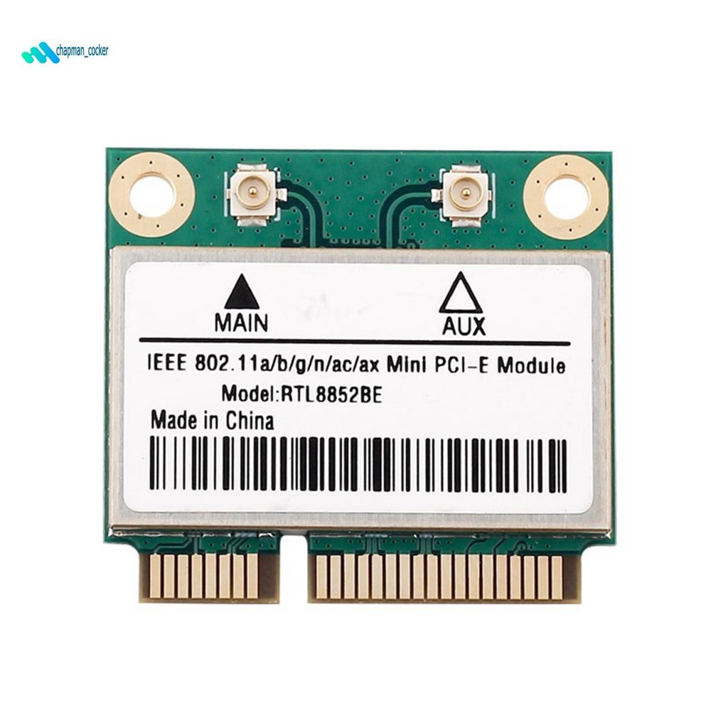RTL8852BE การ์ดเครือข่าย WiFi 6 1800Mbps BT 5.2 Dual Band ไร้สาย MiniPCIe 802.11ac/Ax 2.4G/5 Ghz -MI