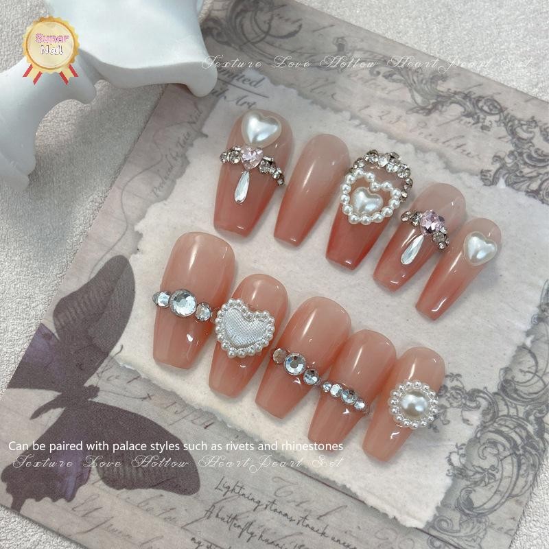 Flth พลอยเทียม ไข่มุก รูปหัวใจ 3D คละแบบ สําหรับตกแต่งเล็บ 100 ชิ้น ต่อถุง - รูปที่ 4