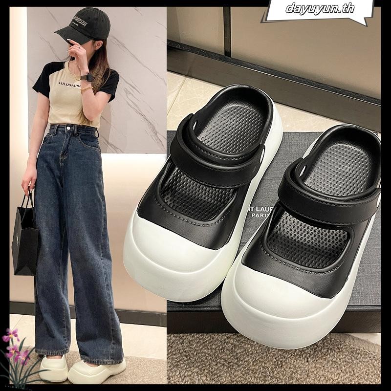 posee posee รองเท้า รองเท้าถ้ํา, ผู้หญิงฤดูร้อนสวมใส่พื้นหนา, รองเท้าแตะกันลื่น, ฤดูร้อนสองสวมใส่, ร