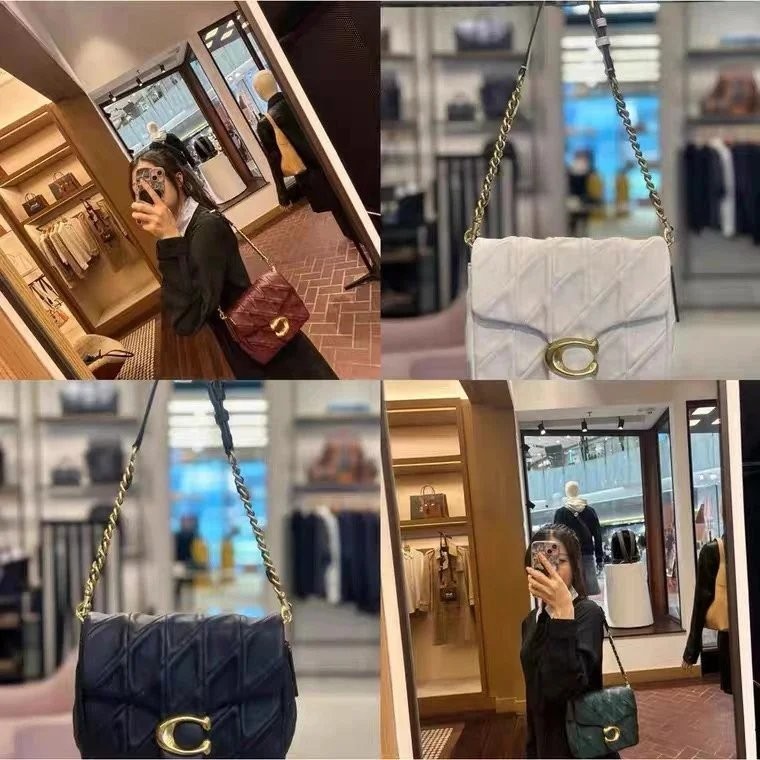 Coach Square Fat Diamond Bacchus Chain Bag