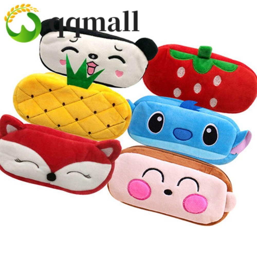 Qqmall กระเป๋าใส่เครื่องเขียนสัตว์น่ารักลายหนังนิ่ม