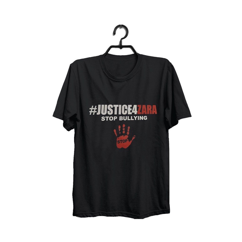 2025 justice สําหรับ Zara Qairina เสื้อผ้าเสื้อยืดแขนสั้น justice สําหรับ Zara-Zara Qairina Stop bul