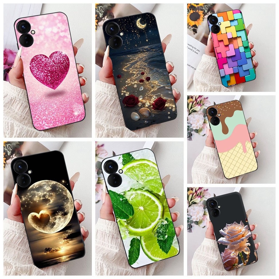 ปลอก Tecno Spark 9T KH6 ฝาครอบ Tecno Spark 9 Pro กรณี KH7 KH7n ผีเสื้อหรูหรา Love แฟชั่นดอกไม้ Cool 