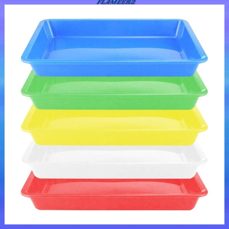 [Flameer2] 5 ชิ้นถาดเสิร์ฟ Party อาหารเสิร์ฟ Platters อเนกประสงค์น้ําหนักเบาเคาน์เตอร์ถาดผักสําหรับ 