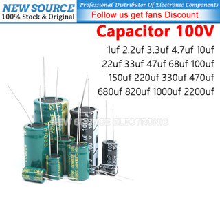 (10 ชิ้น) ตัวเก็บประจุอลูมิเนียมอิเล็กโทรลีติค 100V 1uf 2.2u…