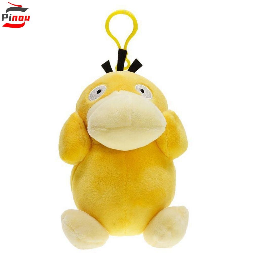 PINOU Pokemon Psyduck จี้กระเป๋าตกแต่งสร้างสรรค์อะนิเมะตุ๊กตา Psyduck Key Chain เป็ดน้อยสีเหลืองของเ